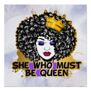 Poster Black Mommy African American Melanin Sista Queen