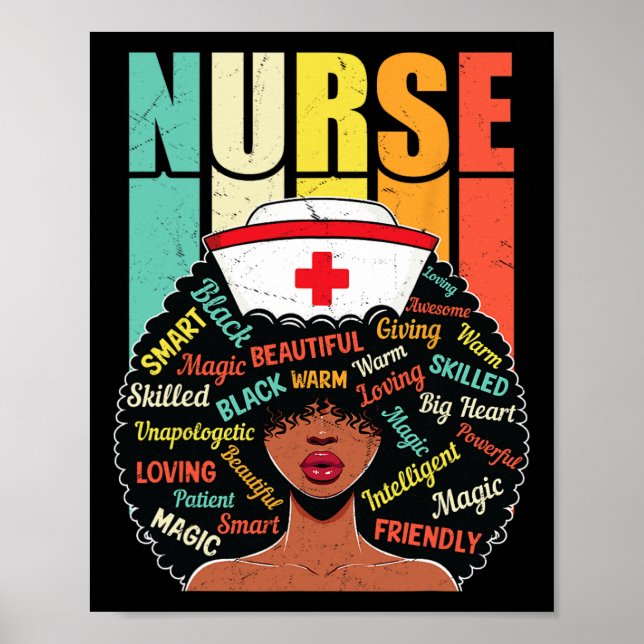 Poster Black Nurse Sophistiqué Et Gorgeous Melanin Son (Devant)