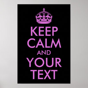 Poster Black Orchid Keep Calm and Your Text