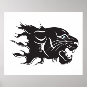 Poster Black Panther Blue Eyes