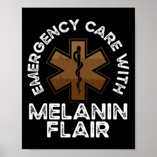 Poster Black Paramedic African American Ems Emt Black Son