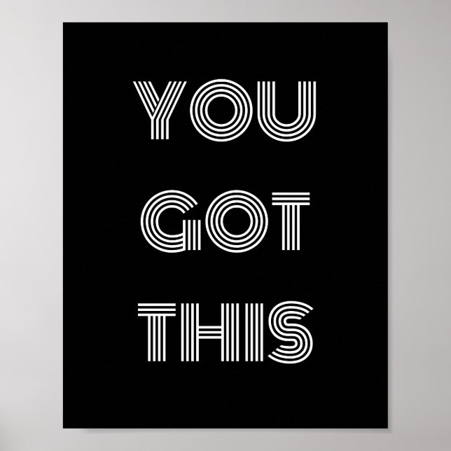 Poster Black Personnalisé VOUS AVEZ EU CE Billet Motivati (Devant)