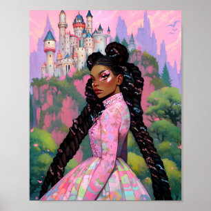 Poster Black Princess Imaginaire Art