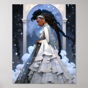Poster Black Princess Imaginaire Art
