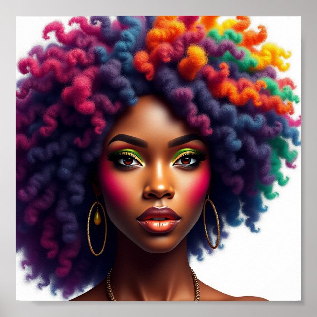 Poster Black queen, afrocentric, blacknificent, woman, me (Devant)