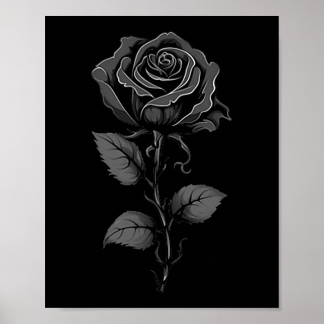 Poster Black Rose Graphic Premium Tri-blend  (Devant)