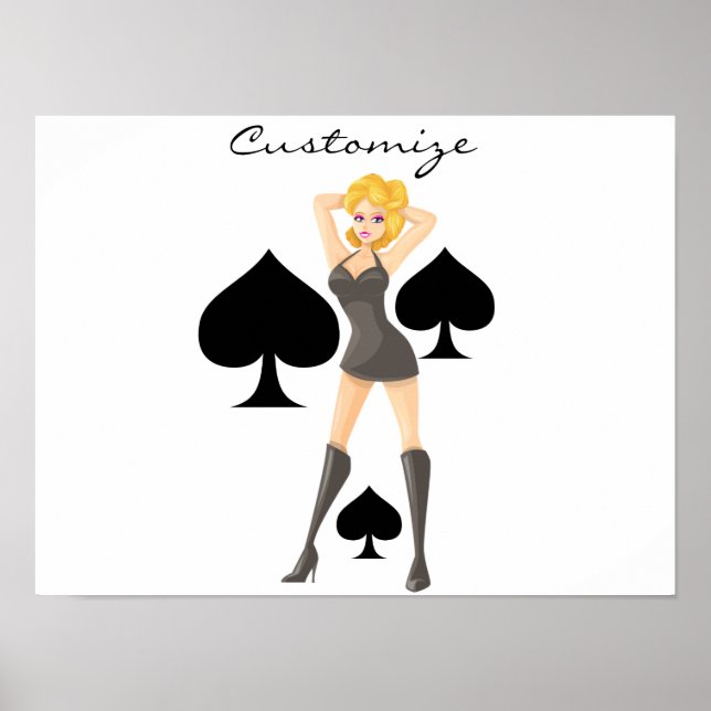 Poster Black Spades Blonde Queen Thunder_Cove (Devant)