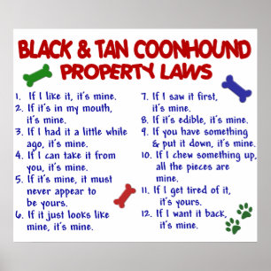 POSTER BLACK TAN COONHOUND PL2