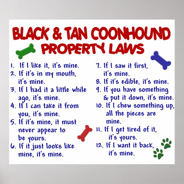 POSTER BLACK TAN COONHOUND PL2 (Devant)