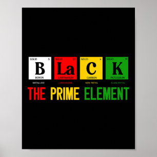 Poster Black The Prime Element Mois de l'histoire des Noi