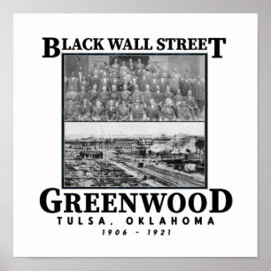 Poster Black Wall Street Tulsa Massacre Histoire Pride