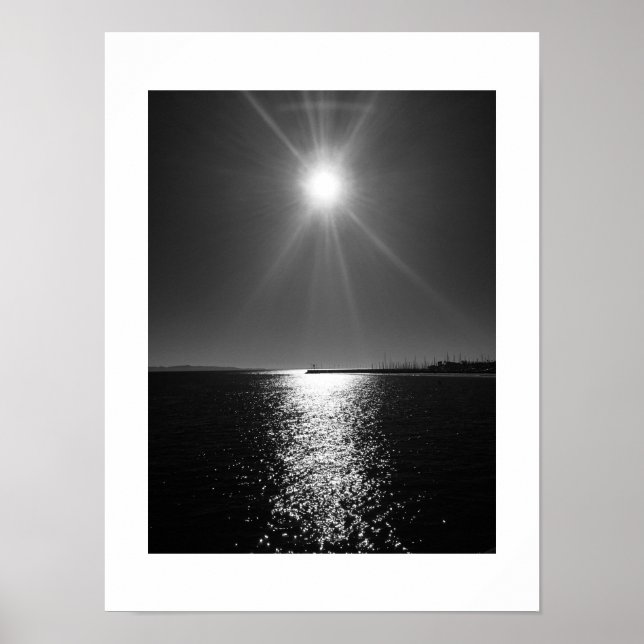 Poster Black Water Reflection Photographie noir et blanc (Devant)