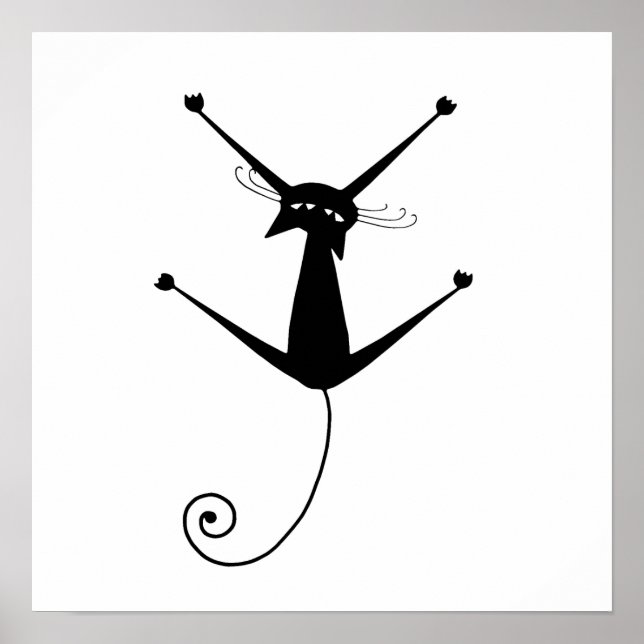 Poster Black Whimsy Kitty 10 (Devant)