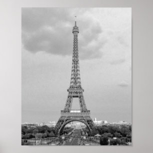 Poster Black & White Eiffel Tower Sketch