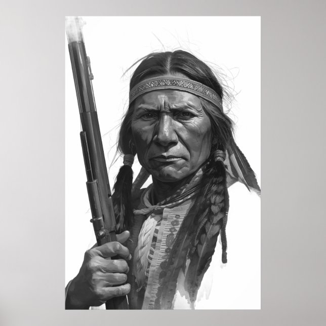 Poster Black & White Geronimo (Devant)