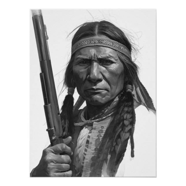 Poster Black & White Geronimo (Devant)