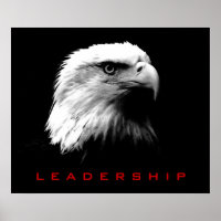 Poster Black & White Leadership Eagle Eyes
