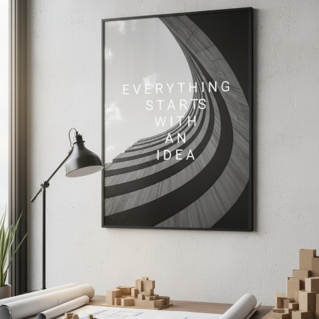 Poster Black & White Modern Architecture Motivational (Créateur téléchargé)