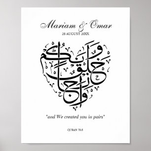 Poster  Black & White Nikkah Wedding