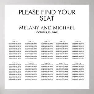 Poster Black white simple minimalist trendy elegant