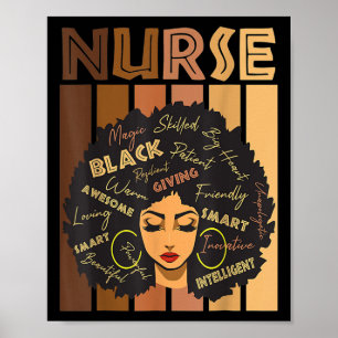 Poster Black Woman Magic Afro Melanin Queen Histoire noir