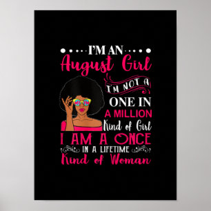 Poster Black Women August Birthday
