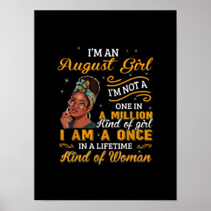 Poster Black Women August Birthday