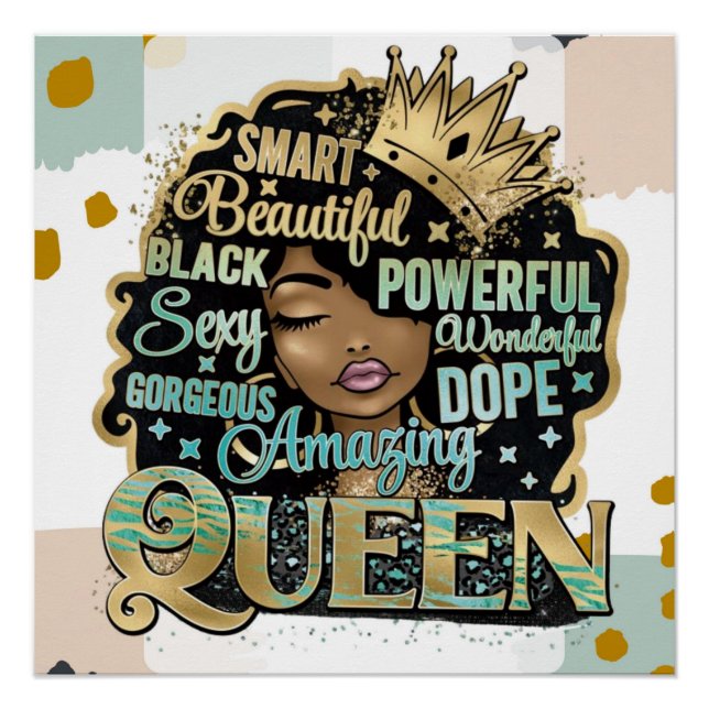 Poster Black women inspirateur positif noir queen mel (Devant)