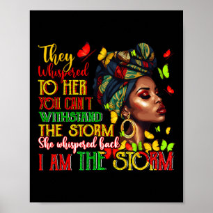 Poster Black Women Melanin Black History Mois Wo