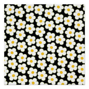 Poster Black Y2K Bold Fleur sauvage Vibrant Spring Art