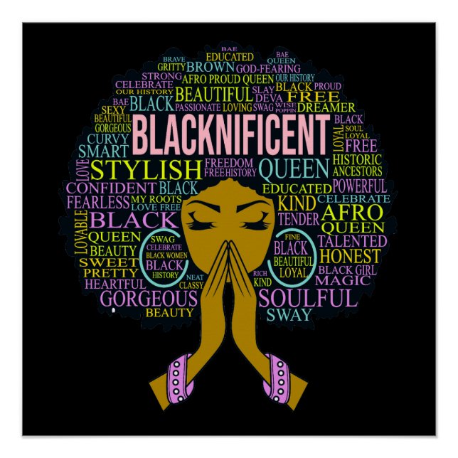 Poster Blacknificient Black Priant Reine Melanin Sista (Devant)