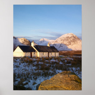 Poster Blackrock Cottage, Glencoe, Highlands, Écosse