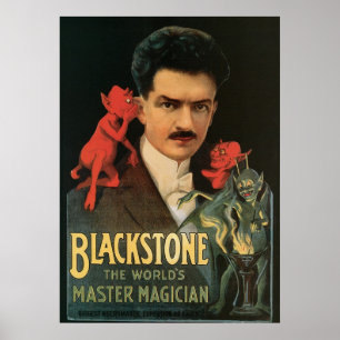 Poster Blackstone ~ Master Magician Vintage Magic Act