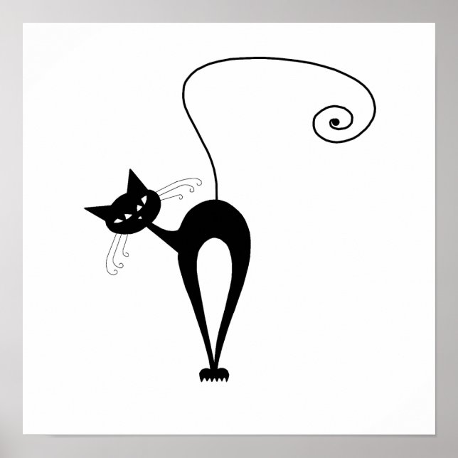 Poster Blacksy Kitty 3 noir (Devant)