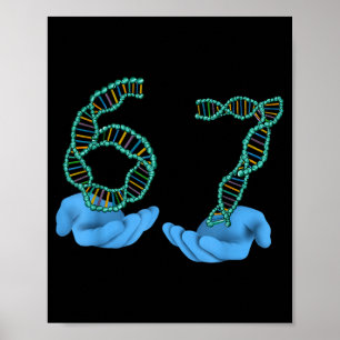 Poster Blague 67 Nombre Mème Réplication ADN Science Molé