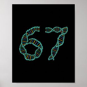Poster Blague 67 Numéro Meme Réplication ADN Science Molé
