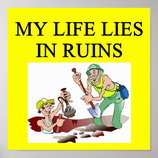 Poster blague archéologique (Devant)