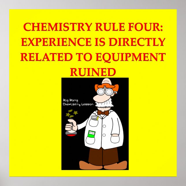 Poster blague de chimie (Devant)