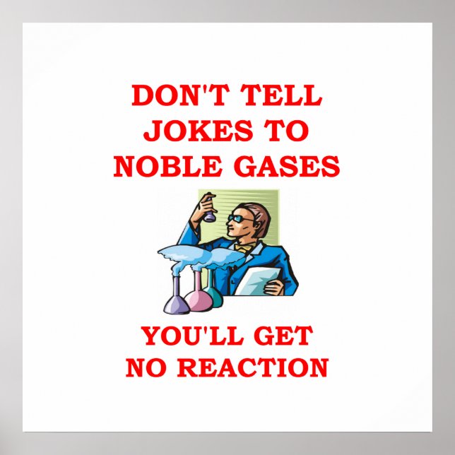 Poster blague de chimie (Devant)