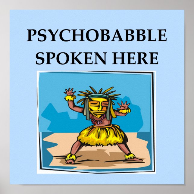 Poster blague de psychologie (Devant)