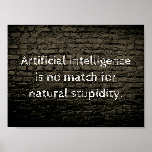 Poster Blague d'intelligence artificielle (Devant)
