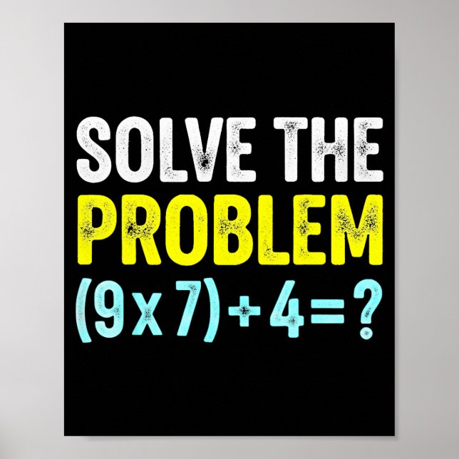 Poster Blague drôle 67 Mème Six Sept Prof de maths Pourri (Devant)