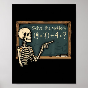 Poster Blague drôle de cerveau pourri de 67 Meme Hallowee