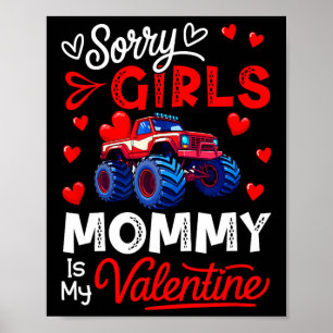 Poster Blague drôle de filles Maman est mon monstre de la