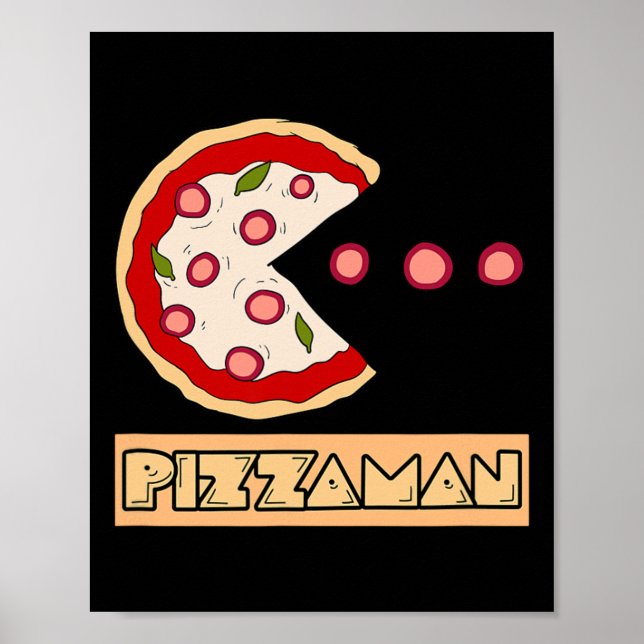 Poster Blague drôle de pizza  (Devant)