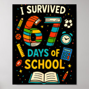 Poster Blague drôle d'école six sept mème élève professeu