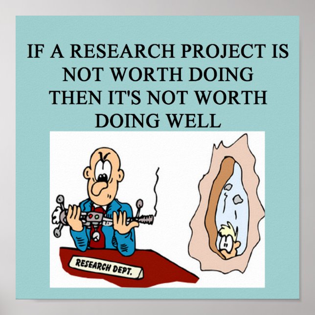 Poster blague du projet RESEARCH (Devant)