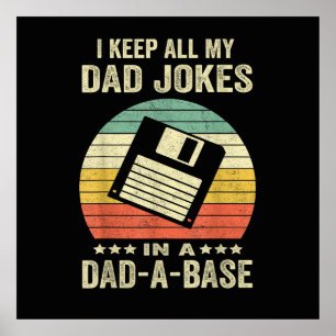 Poster Blagues drôles de papa pour hommes dans dad-a-Base