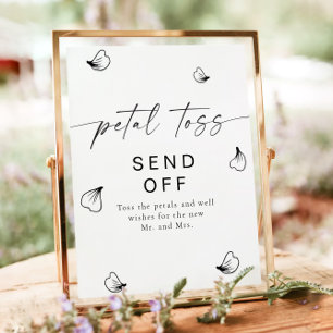 Poster BLAIR Moderne Mariage Bohème Petal Toss Envoyer