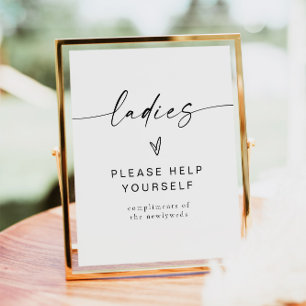 Poster BLAIR Moderne Minimaliste Dames Salle de bain WC